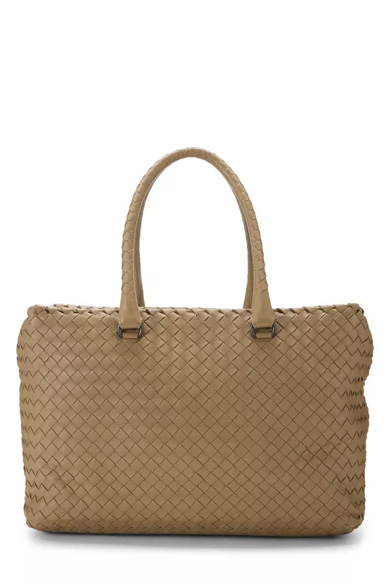 Beige Intrecciato Brick Tote, , large image number 0