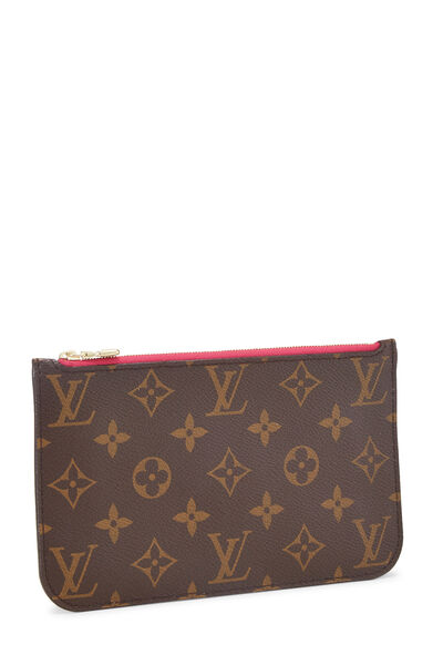 Pink Monogram Neverfull Pouch PM, , large