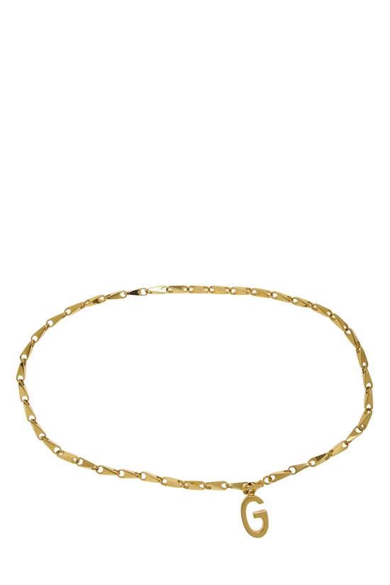 G Gold Chain Belt Double chain belt with charm in gold-toned brass | GUCCI® US main image 4