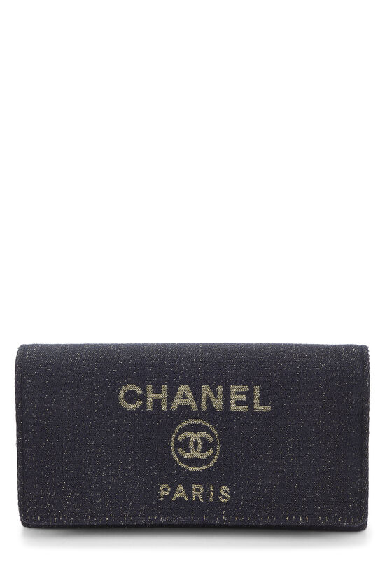 Navy Canvas Deauville Wallet, , large image number 0