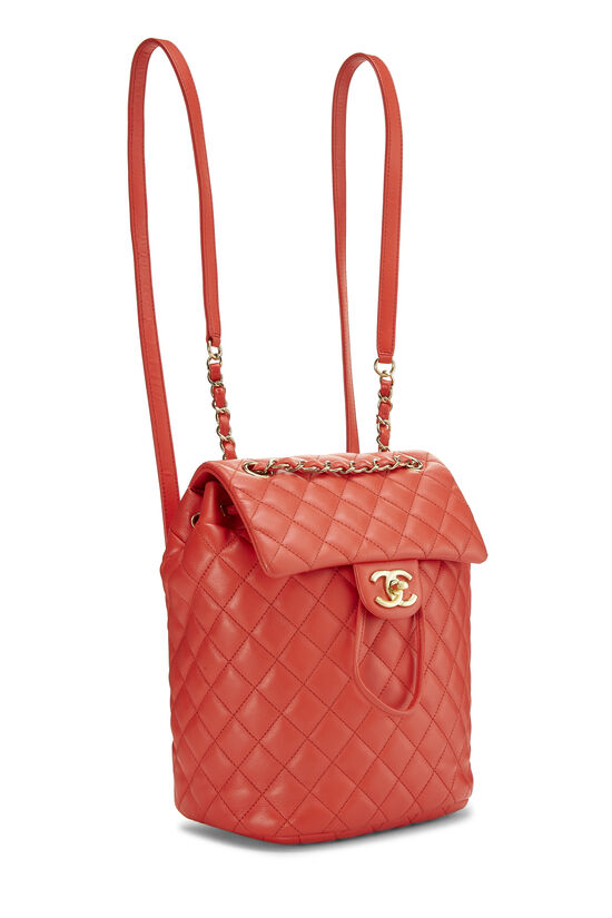 Sold at Auction: Chanel Red Quilted Leather Urban Spirit Small Backpack