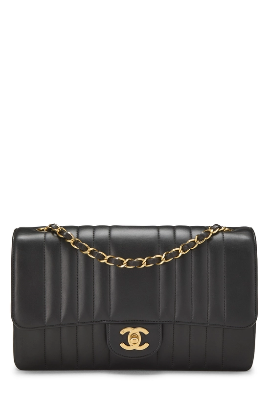 Black Lambskin Vertical Flap Medium, , large image number 0