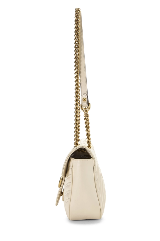 Cream Leather GG Marmont Matelass&eacute; Shoulder Bag Small, , large image number 2
