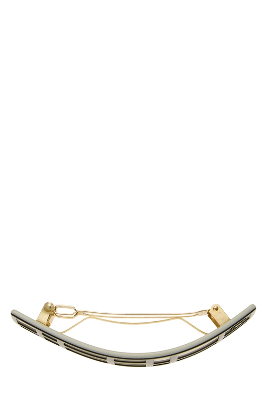 Black & White Acrylic 'CC' Barrette, , large image number 2