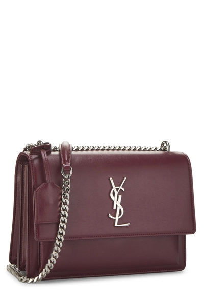 Burgundy Calfskin Leather Sunset Medium, , large
