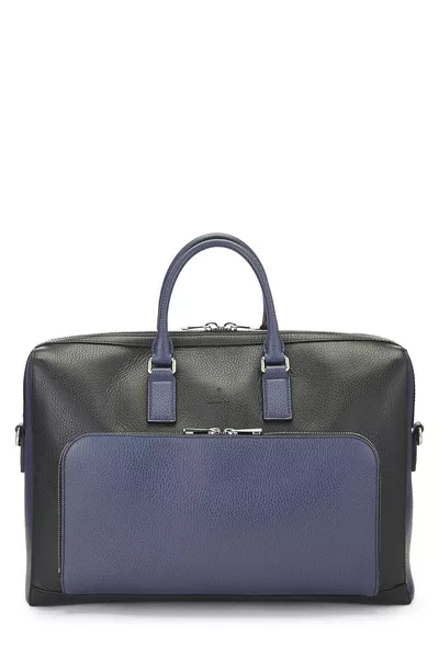 Multicolor Grained Leather Top Handle Tote