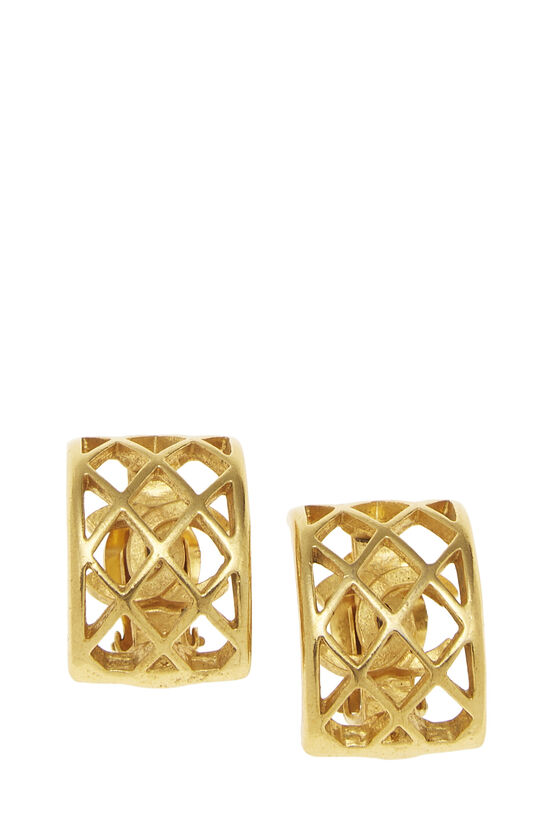Chanel Gold Woven Square Earrings Q6JBHY17DB012