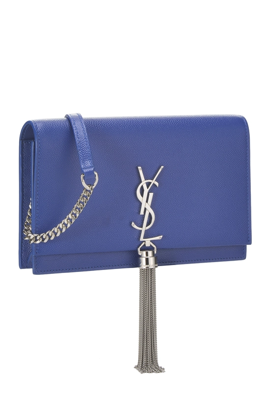 Blue Grainy Kate Tassel Wallet On Chain (WOC), , large image number 1