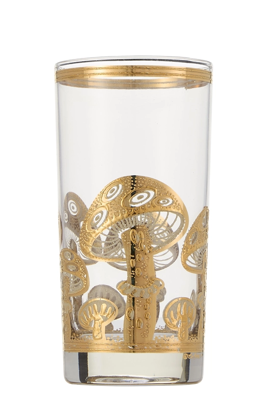 Gold 22k Gilded Mushroom Motif Glassware Set of 8, , large image number 1