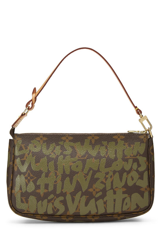 Stephen Sprouse x Louis Vuitton Green Monogram Graffiti Pochette Accessoires, , large image number 3