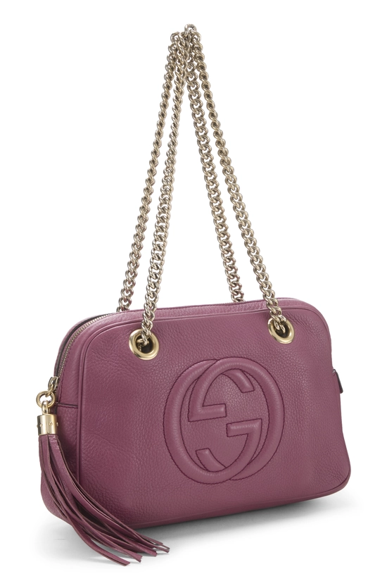 Purple Leather Soho Chain Shoulder Bag, , large image number 1