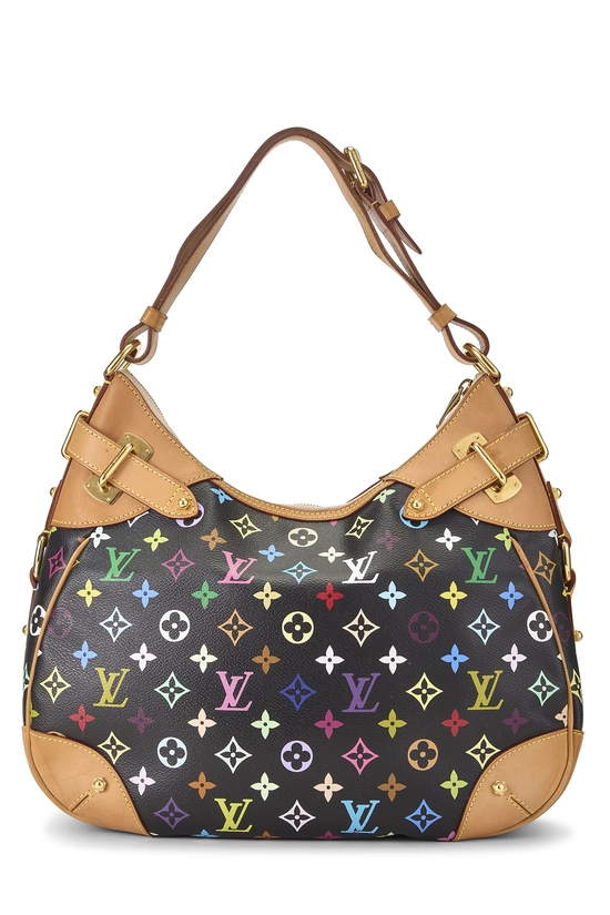 Takashi Murakami x Louis Vuitton Black Monogram Multicolore Greta Hobo, , large image number 3