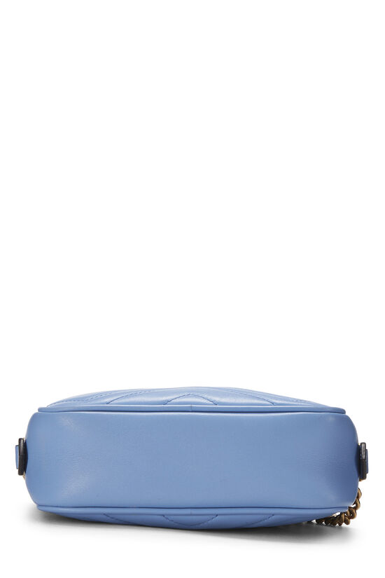 Blue Leather GG Marmont Crossbody Mini, , large image number 4