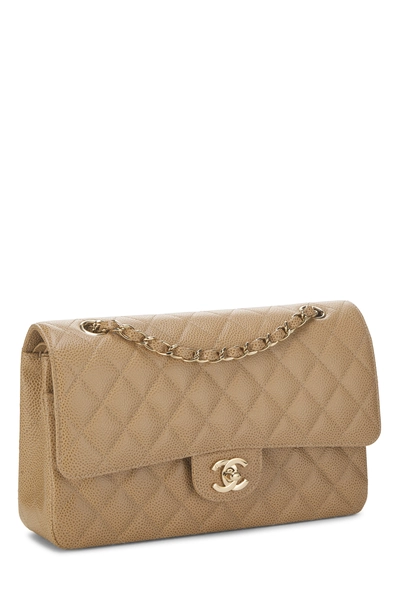 Chanel Beige Quilted Caviar Classic Double Flap Medium — photo 2