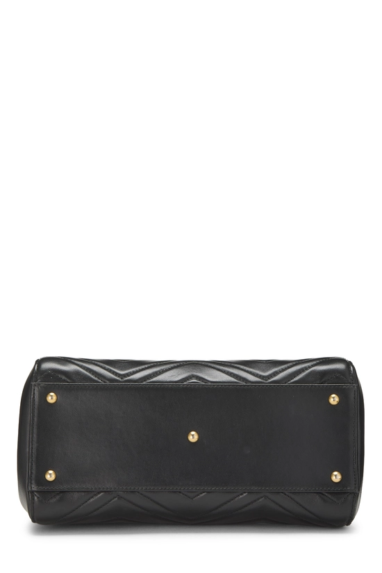 Black Leather GG Marmont Top Handle Bag Small, , large image number 4