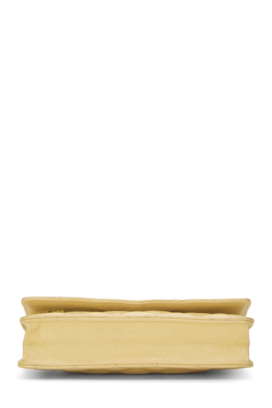 Yellow Iridescent Caviar Classic Quilted Wallet On Chain (WOC), , large image number 4