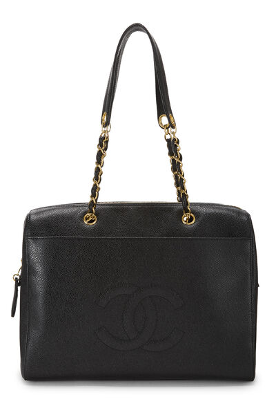 Black Caviar Zip Tote Small