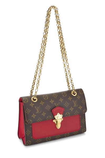 Red Monogram Canvas Victoire, , large