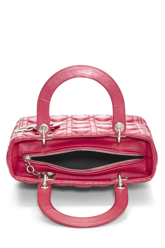 Red Cannage Quilted Lambskin Lady Dior Medium, , large image number 5