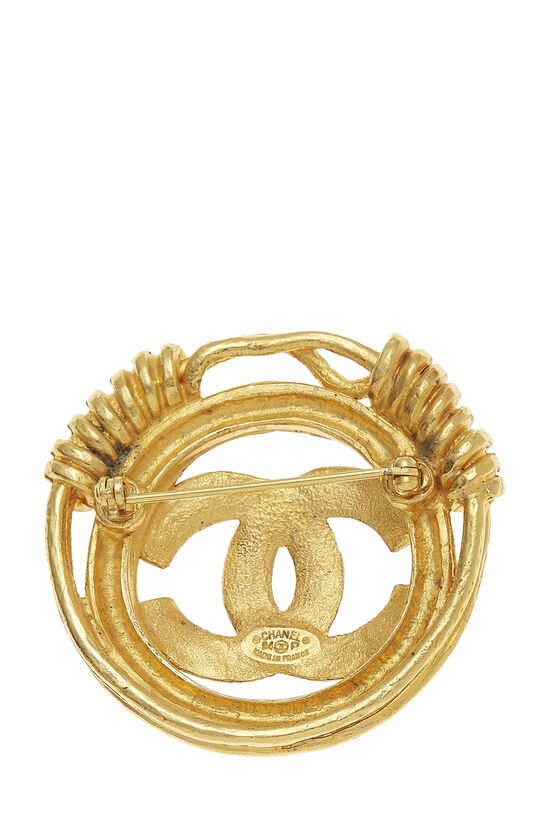 Chanel Gold 'CC' In Ring Border Pin Q6JIAT17DB004