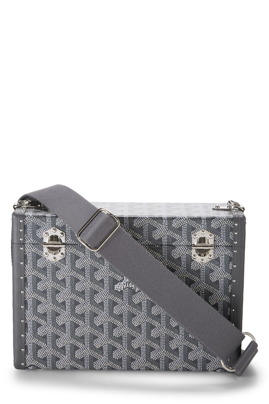 Grey Goyardine Canvas Cassette Trunk, , large image number 3