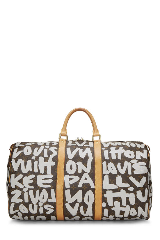 Stephen Sprouse x Louis Vuitton Grey Monogram Graffiti Keepall 50