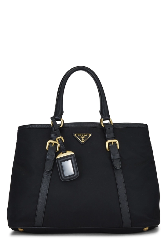 Black Nylon Convertible Tote, , large image number 0