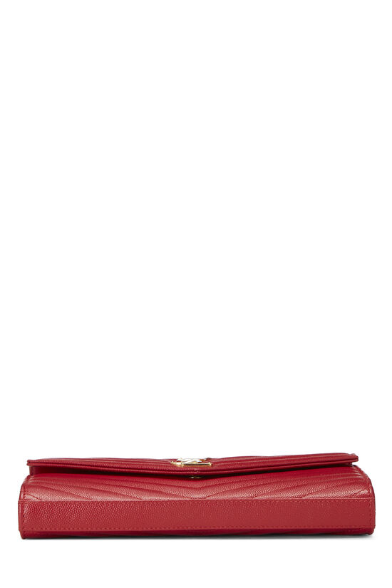 Leather wallet Yves Saint Laurent Red in Leather - 25675165