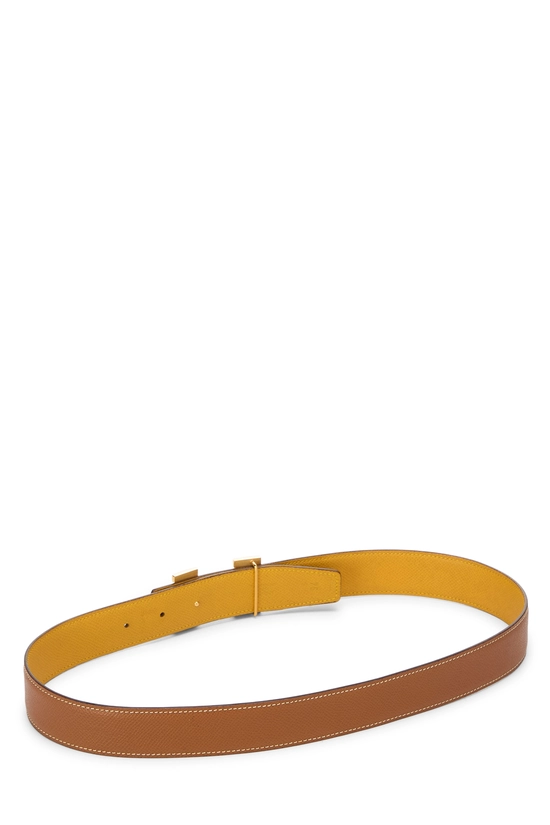 Gold Epsom Reversible Constance H Belt 75, , large image number 3