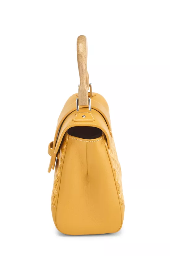 Yellow Goyardine Canvas Saigon Souple Mini, , large image number 2