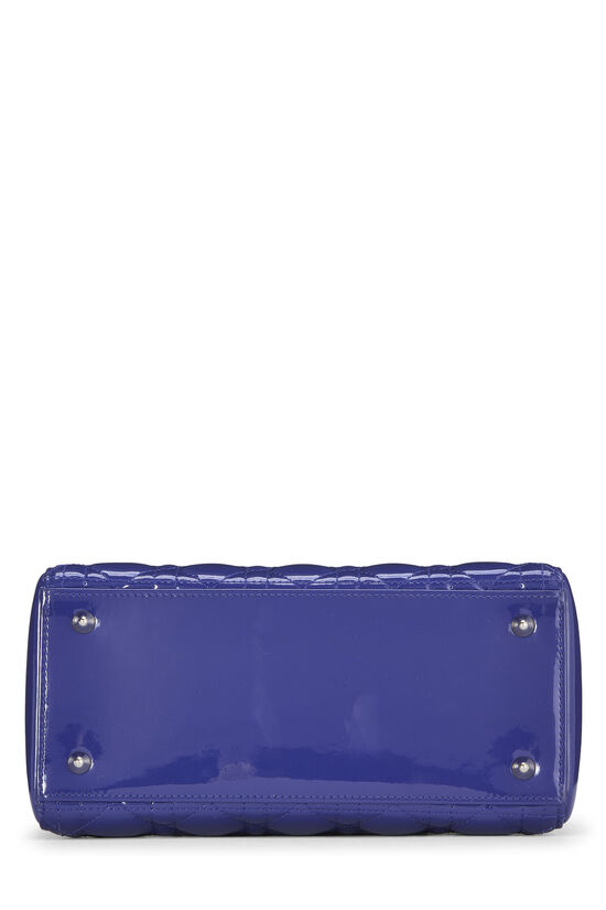 Purple Cannage Patent Leather Lady Dior Medium, , large image number 4