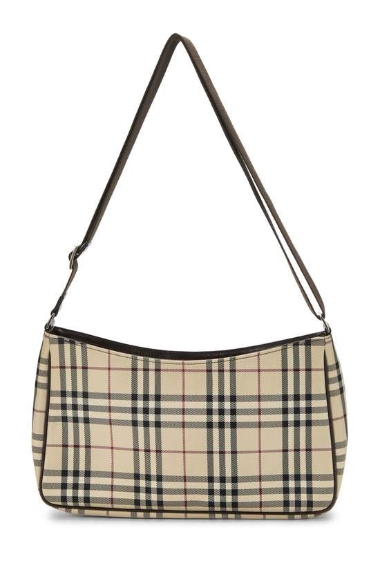 Brown House Check Nylon Crossbody Large, , large image number 3