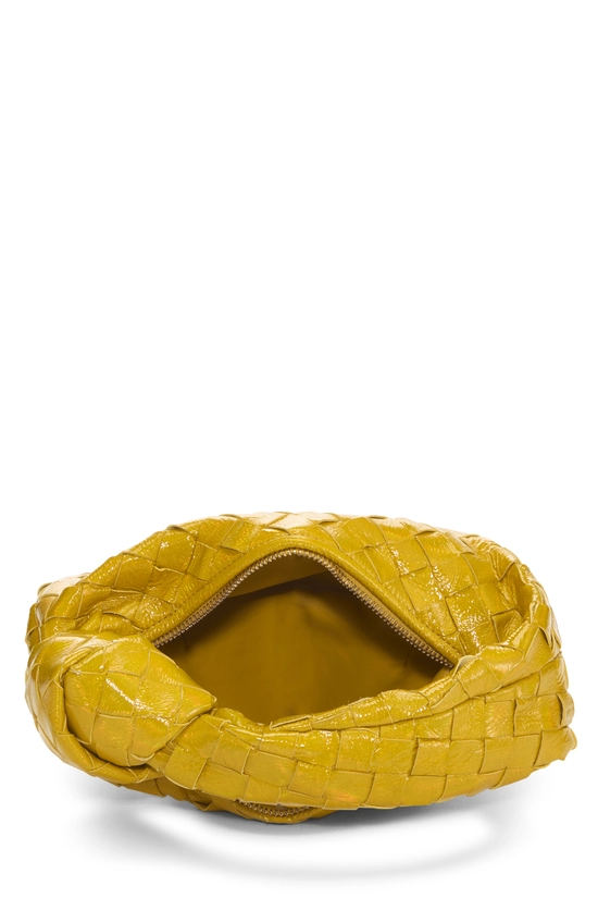 Yellow Patent Leather Intrecciato Jodie Mini, , large image number 5