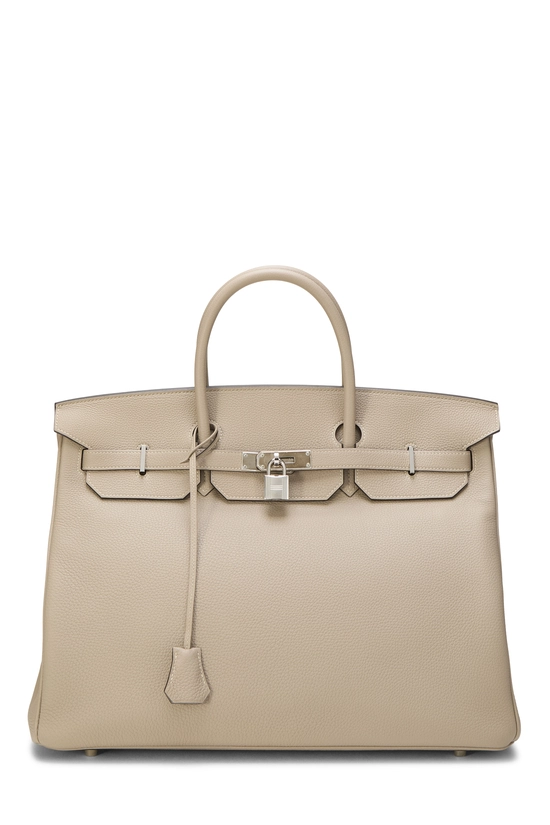 Gris Tourterelle Togo Birkin 40, , large image number 0