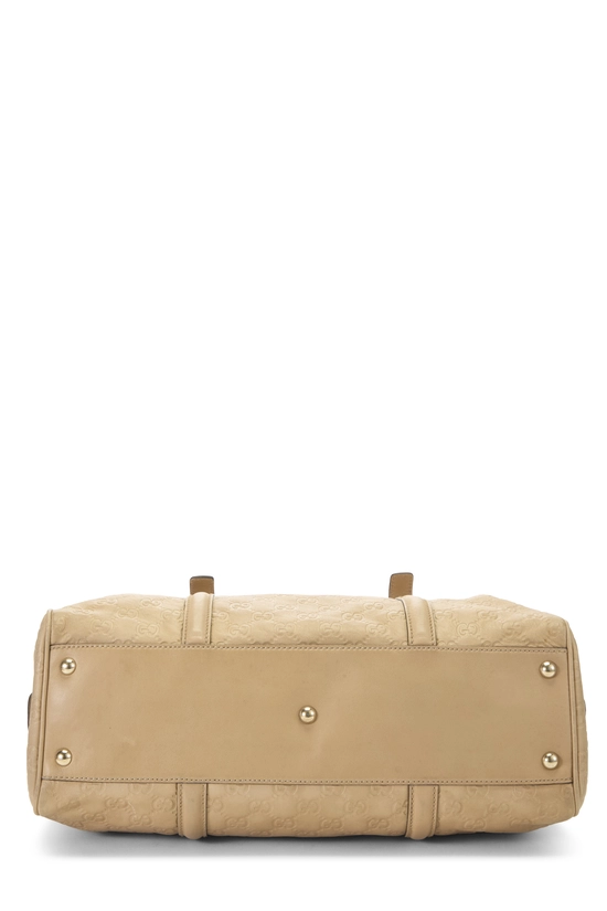 Beige Guccissima Leather Web Britt Boston Bag, , large image number 4