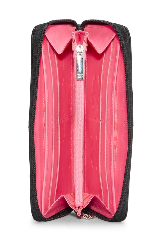 Black Quilted Calfskin Cambon Zip-Around Wallet, , large image number 3