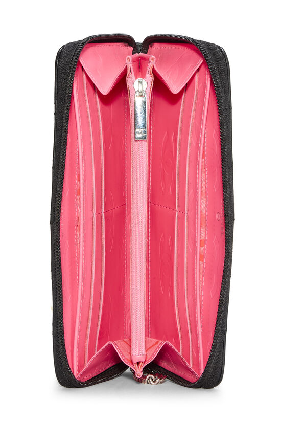 Black Quilted Calfskin Cambon Zip-Around Wallet, , large image number 3