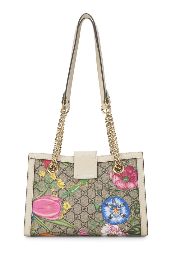 White GG Supreme Flora Padlock Tote Small, , large image number 3