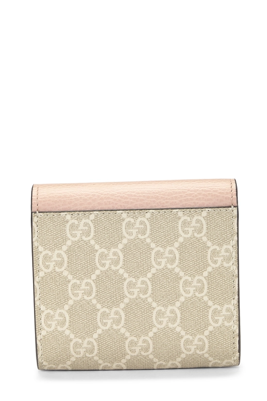 Pink GG Supreme Marmont Compact Wallet, , large image number 2
