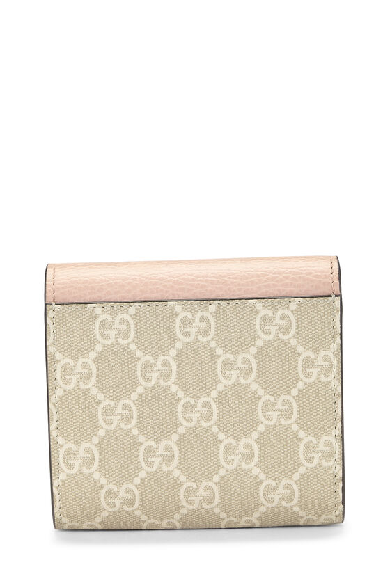 Pink GG Supreme Marmont Compact Wallet, , large image number 2
