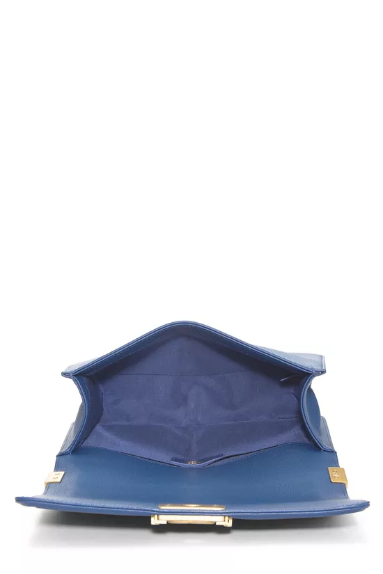 Blue Quilted Caviar Boy Bag Medium, , large image number 5