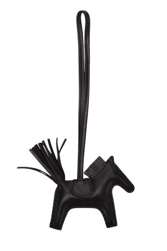 Black Milo Leather Rodeo Bag Charm PM, , large image number 1