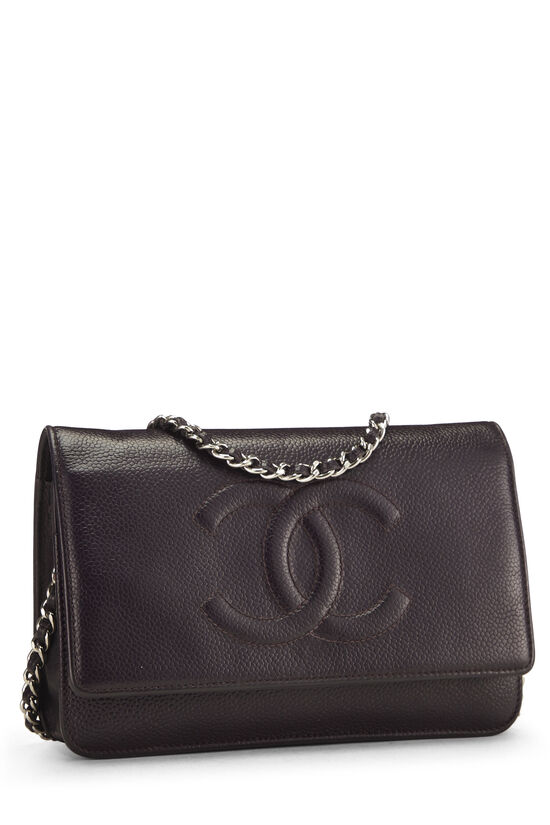 Wallet On Chain Chanel WOC Grey Patent leather ref.55268 - Joli Closet