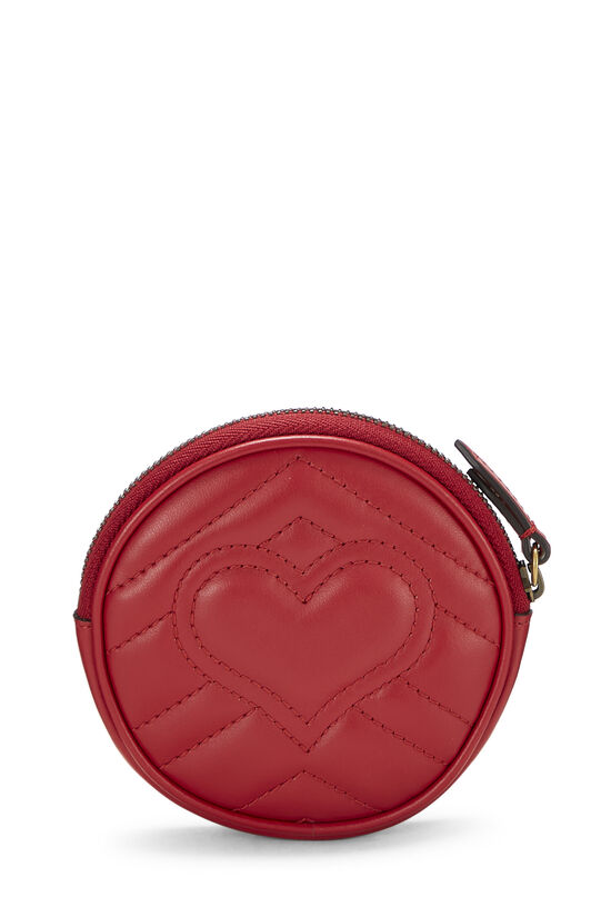 Red Leather GG Marmont Coin Purse, , large image number 2
