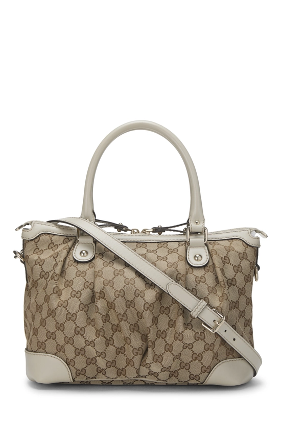 White Original GG Canvas Sukey Zip Handbag Large, , large image number 3