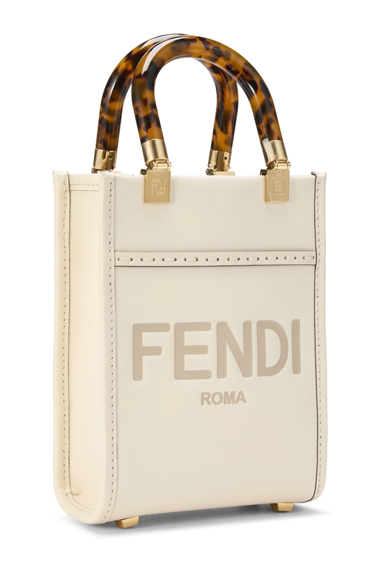 White Calfskin Sunshine Shopper Mini, , large image number 1