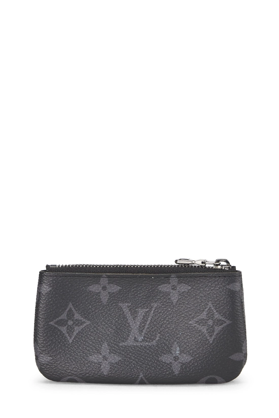 Black Monogram Eclipse Reverse Canvas Pochette Clefs, , large image number 2