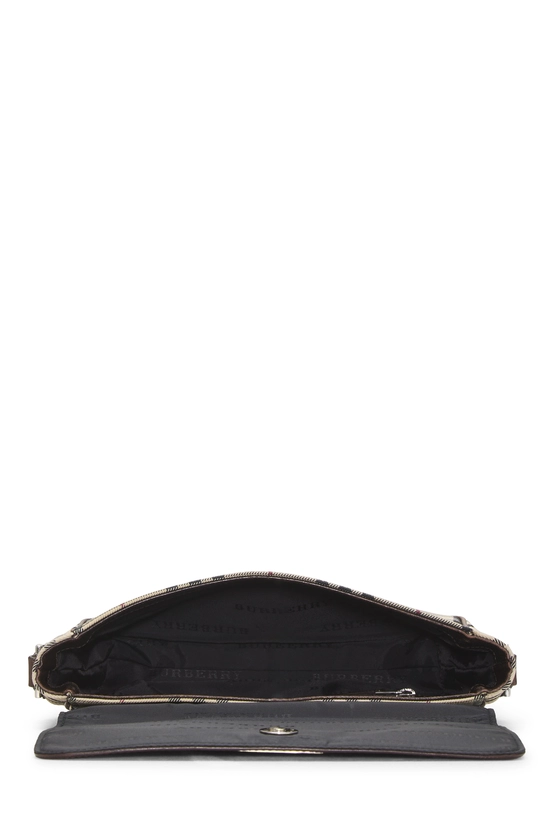 Brown House Check Nylon Flap Crossbody, , large image number 5