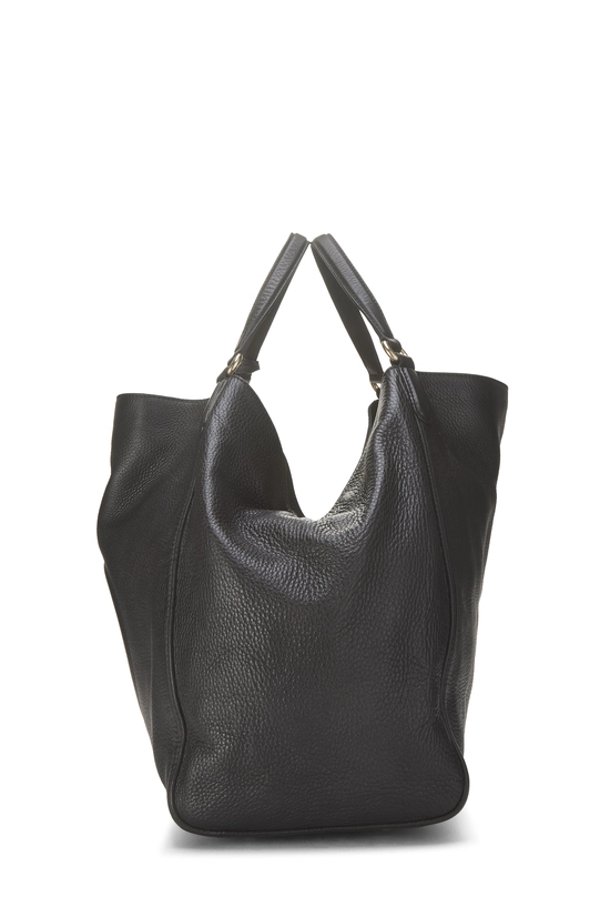 Black Leather Soho Top Handle Hobo Large, , large image number 2