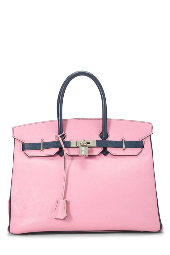 Rose Confetti & Blue Nuit Epsom Horseshoe Birkin 35 Special Order (SPO), , large image number 0